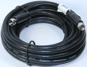 15ft RG-6 TV Cable Type F Coax UL Listed